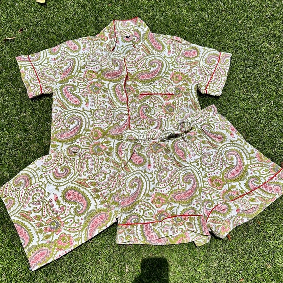 Other - Sold on mercari Pajama Button down top and shorts set